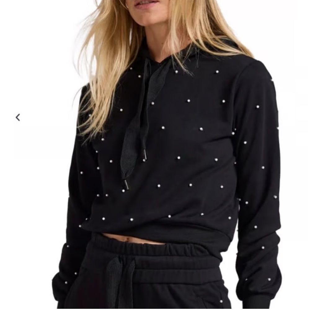 NWT Generation Love 3-D Tia Pearl Hoodie Small Black